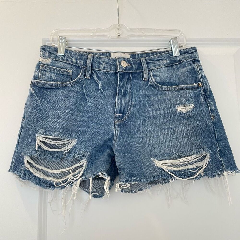 Frame Le Grand Garçon Denim Shorts Size 28